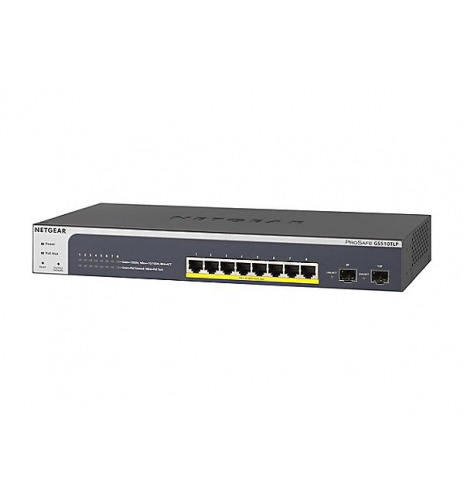 Buy Netgear 75W 8 Ports 20 Gbps Gigabit Ethernet Poe Plus Smart Managed Pro  Switch with 2 Sfp Ports, GS510TLP Online At Price ₹21799